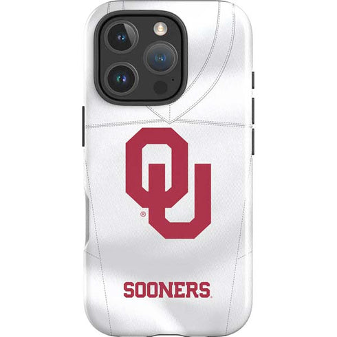University of Oklahoma White Jersey iPhone 16 Pro Max Impact Case